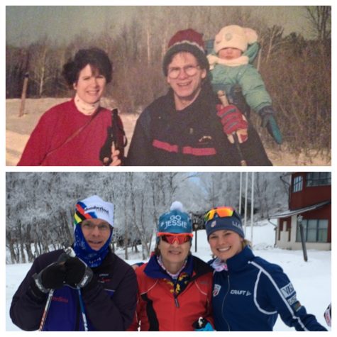 Oh, how times have changed. Mom, Dad and me 23 years ago, and now. 